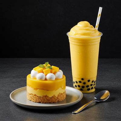 Dessert Of The Day + Mango Madness Boba Smoothie